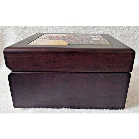 Wine Stopper Set Fat Golfer Wood Box Ceramic Tile Inset W/Box Jennifer Garant - Picture 10 of 12